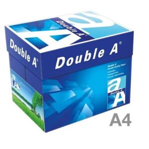 Double A A4 Copy Paper in 70gsm, 75gsm, and 80gsm – premium smooth paper, wholesale export from LPL SRL GIDA