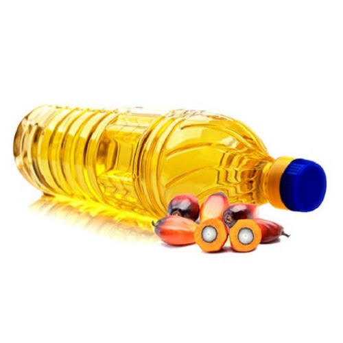 Refined Palm Oil in clear bottle with rich golden-orange color – bulk wholesale cooking oil export from LPL SRL GIDA